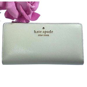 Kate Spade  Staci Large Slim Bifold Wallet In White